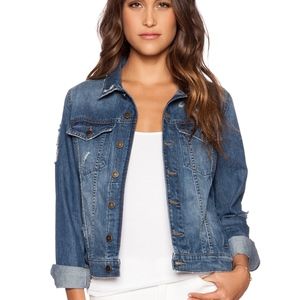 DL 1961 Maddox Denim Jacket Distressed Medium jean